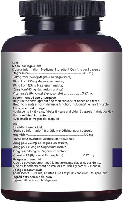 4-in-1 Magnesium Complex Supplement 300 mg 120 Capsules