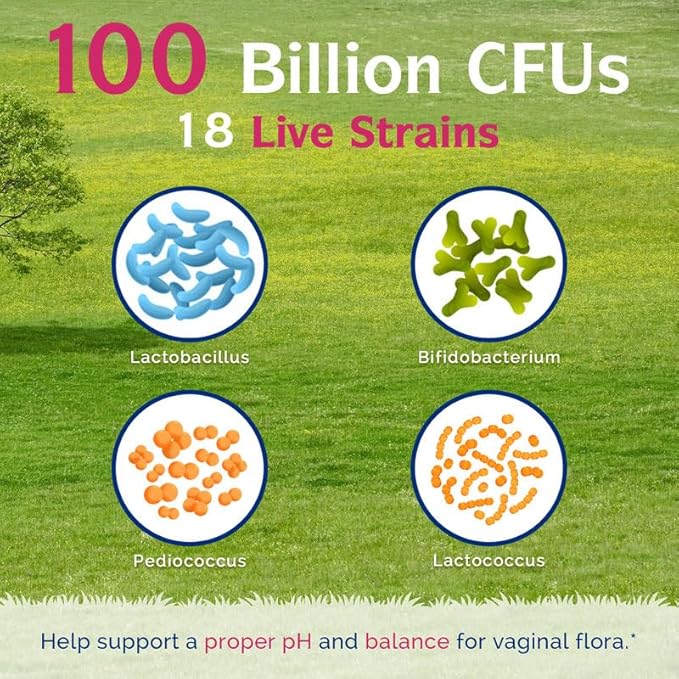 Innate Vitality Probiotics for Women, 100 18 Strains, B6 P5P, P5P, Vaginal 60 Caps
