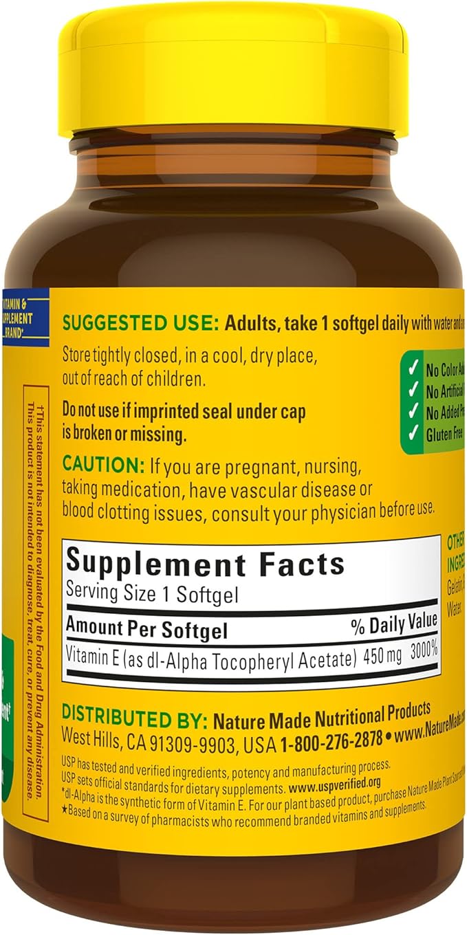 Nature Made Vitamin E 450 mg (1000 IU) 60 Count 3)