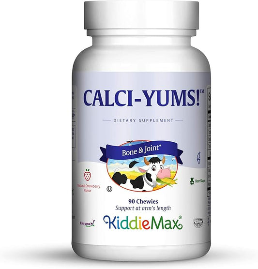 Maxi Health KiddieMax Calcium - CalciYum! - Flavored -Animal Shaped Chewies - Kosher (90 Count)