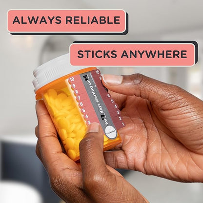 10-Day Tracking Stickers/3 Pck for Vitamins & Medication in Any Form,Vitamin Organizer,Easy Pill Tracker,Daily Pill Organizer,Medicine Organizer,Weekly Pill Box,7 Day Week, AM/PM,Day & Night
