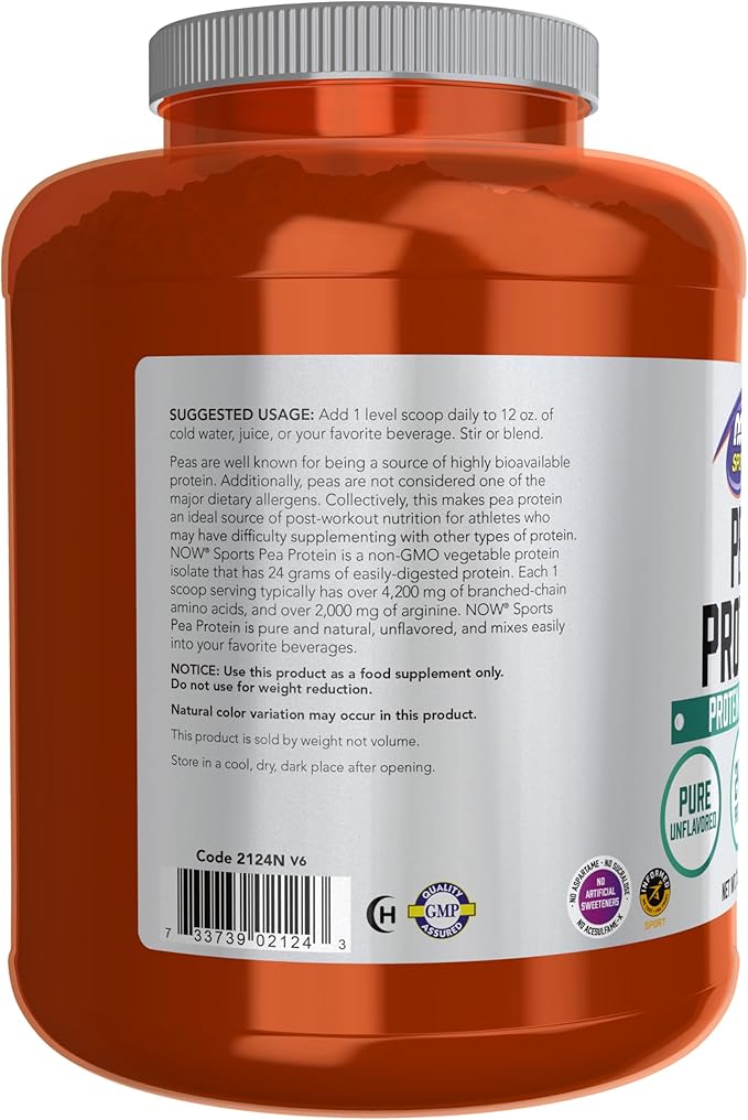 NOW Sports Nutrition, Pea Protein 24 7-Pound