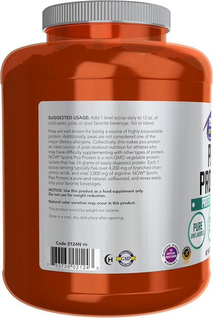 NOW Sports Nutrition, Pea Protein 24 7-Pound