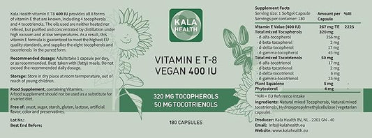 Kala Health Vitamin E 8 Tocopherols 400 IU