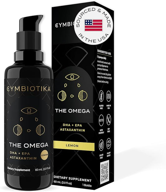 CYMBIOTIKA DHA Vegan Omega 3 Supplement, 4mg Liquid 2 Oz
