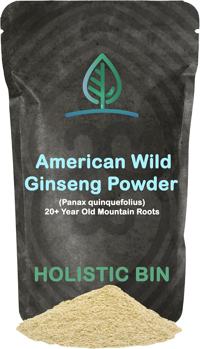 Wild American Ginseng Powder Pure Organic 20+ Year (25 grams)