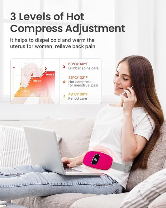 iDOO Menstrual Heating Pad, FSA HSA 3 Heat 3 Massage
