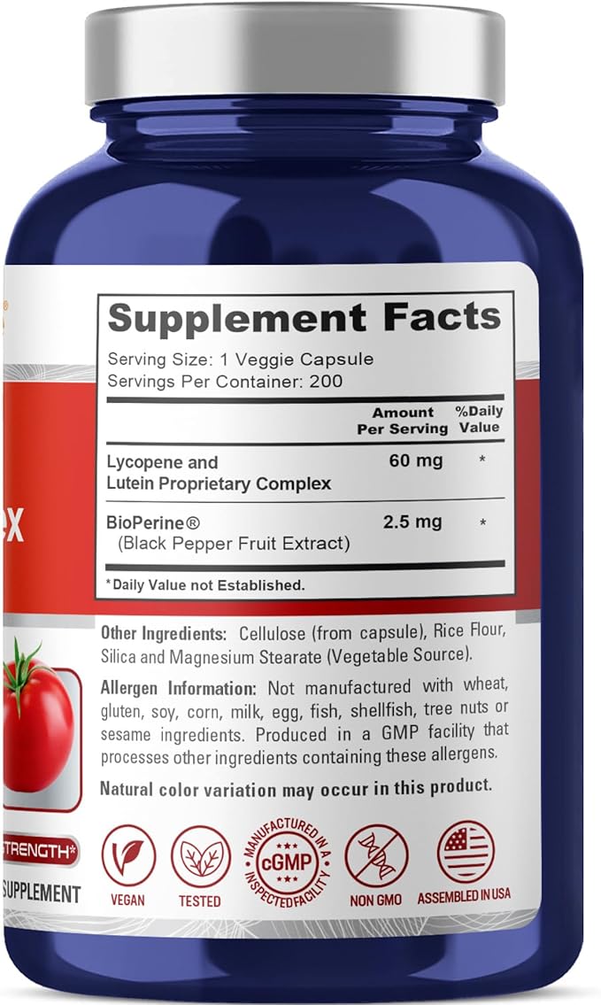 NusaPure Lycopene & Lutein Complex 60mg 200 Veggie