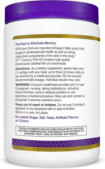 21st Century Fish Oil 1000 mg 300 Count