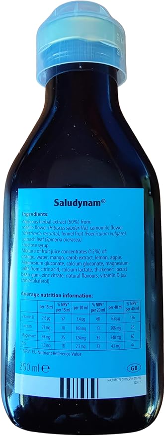 Floradix Saludynam Liquid Calcium/ Magnesium/ Zinc 250ml by