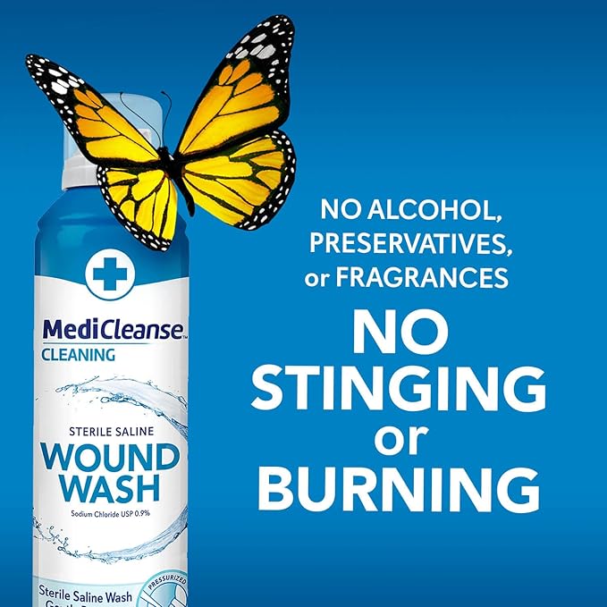 First Aid Sterile Saline Wound Wash, 7.4 oz