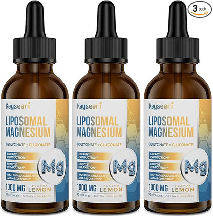 High Strength Liposomal Magnesium Drops, Easily 60ML Lemon