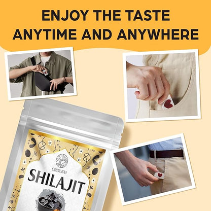 1400 MG Shilajit Gummies, Shilajit Pure Himalayan Organic Gummies with Ashwagandha, Himalayan shilajit for Men, 85+ Trace Minerals & Fulvic Acid, Individually Wrapped, Sugar-Free, 60 Gummies