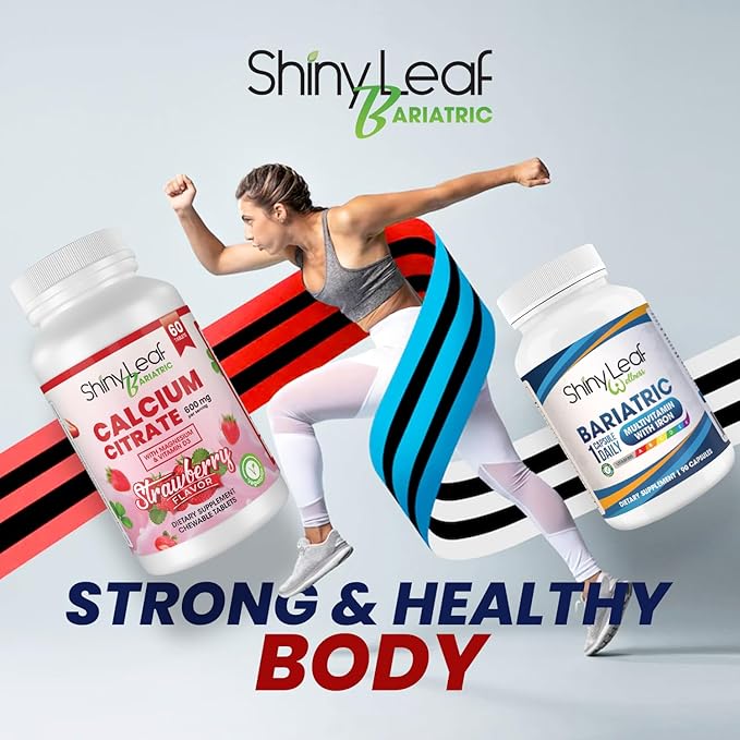 Shiny Leaf Bariatric Calcium Citrate 600 60 Ct D3, Natural (2 Months)