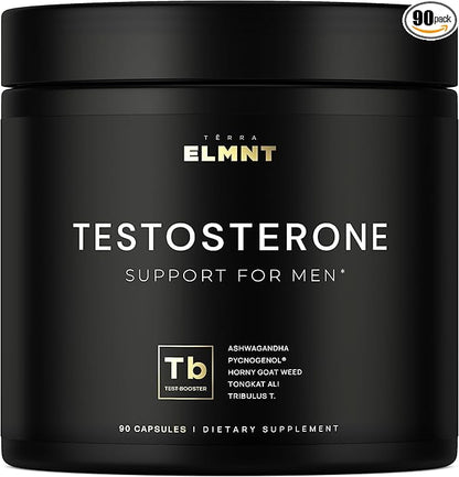 21,800mg Testosterone Booster for Men 8X Strength w. Ashwagandha, Tongkat Ali, Pycnogenol, Tribulus - Total T Male Enhancing Test Libido Booster + Muscle Builder Growth Testosterone Supplement for Men