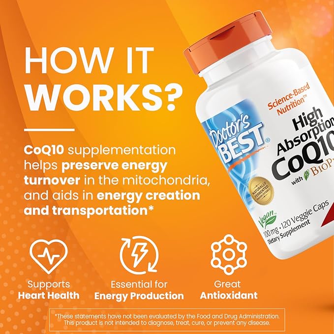 Doctor's Best High Absorption CoQ10 100 Mg, 120 count