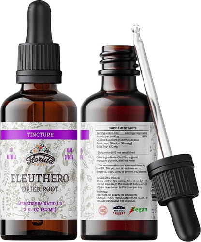 Eleuthero Tincture, Organic Eleuthero Extract (Siberian
