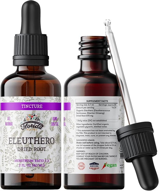 Eleuthero Tincture, Organic Eleuthero Extract (Siberian