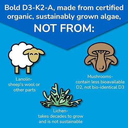 D3-K2-A, Liquid Vitamin Complex, Vegan Vitamin D3 from K2 (MK7) (MK7) and 1 FL (30mL)