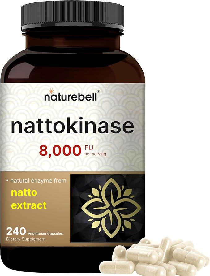 NatureBell Nattokinase Supplement 8,000 FU Per 240 Veggie