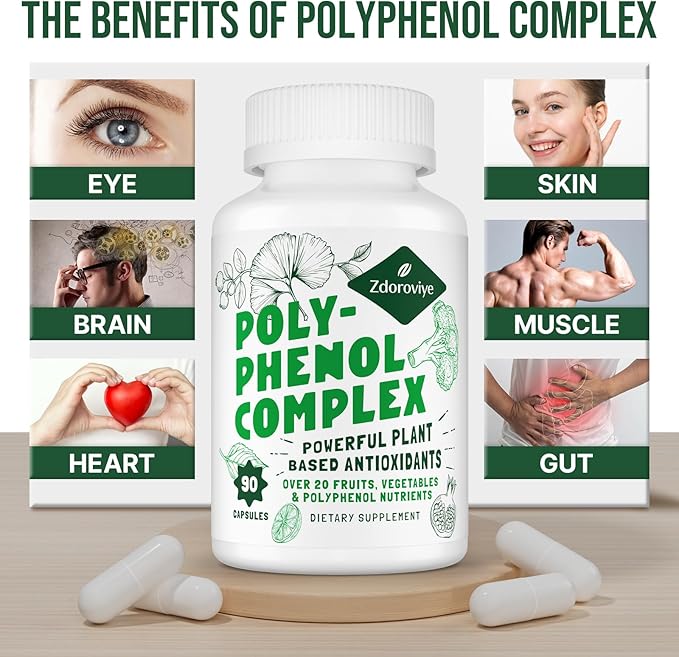 2250 MG Polyphenols Supplement Over 20 270 Capsules