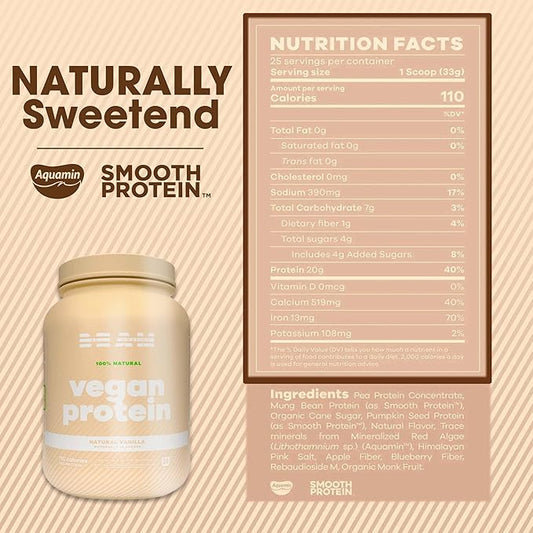 BEAM Be Amazing Vegan Protein Powder 20g Plant-Based 25 Servings