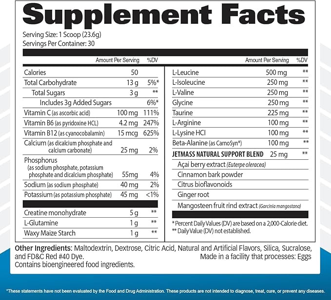 GAT SPORT JetMass Fact-Acting Volumizing Creatine System, 30 Servings (Strawberry Lemonade)