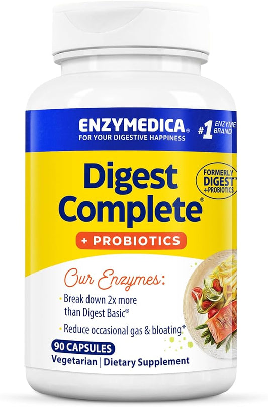 Enzymedica, Digest Complete + Probiotics, Full-Range, 800 Million 90 Count