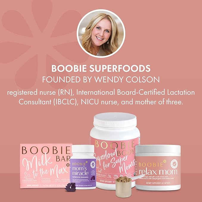 Boobie Bears Lactation Support Gummies | Helps As Milk Supply Booster & Supports Immune Health & Hair Growth | Breastfeeding Supplements with Zinc & Elderberry for Milk Supply Increase, 120 Count