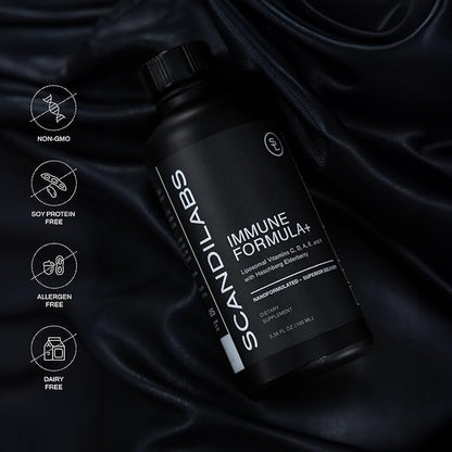 Immune Formula+ 7-in-1 Liposomal Wellness Blend with Powerful Antioxidants, Vitamins C, D, A, E, K1, K2, and Elderberry | Vegan | Gluten Free | Non-GMO | CGMP Certified