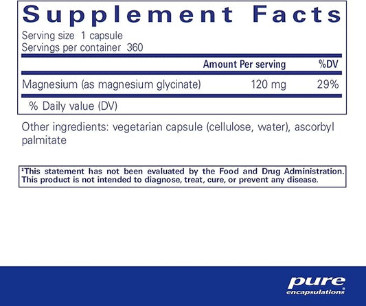 Pure Encapsulations Magnesium (Glycinate) 360 Capsules