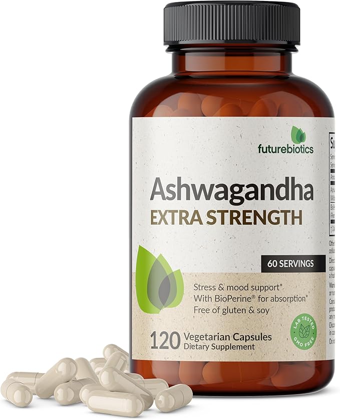 Futurebiotics Ashwagandha Extra Strength Stress & 120 Vegetarian