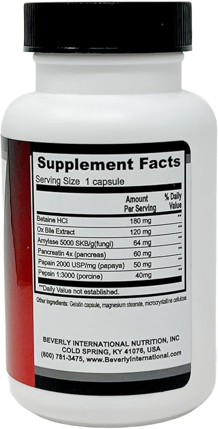Beverly International (MEC Multiple Enzyme Complex, 90 Capsules. an Ultra-Premium Digestive Aid Helping Bodybuilders, Athletes and Fitness Enthusiasts Digest Their Meals More Easily. Take with Food.