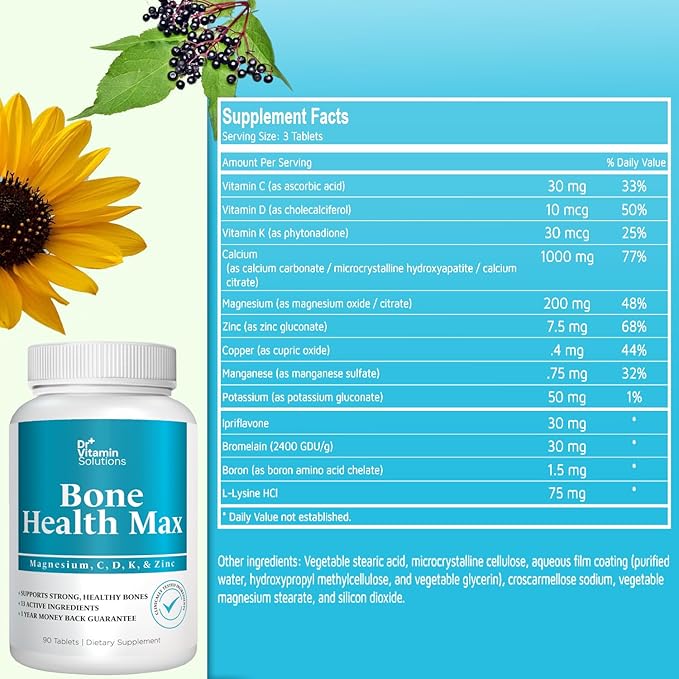 Bone Health Max D3, Bromelain (2 Bottles, 180 Tablets)