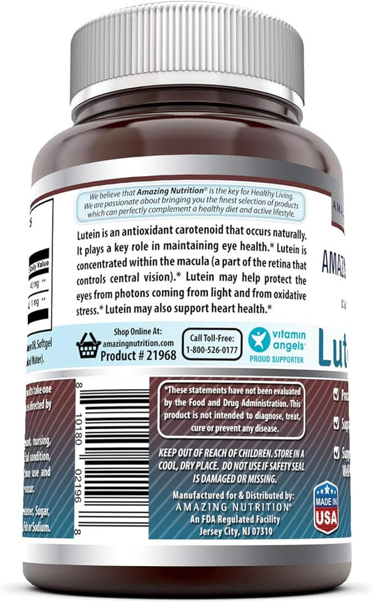 Amazing Formulas Lutein 40 mg 1600 mcg (40 mg, 60, Count)