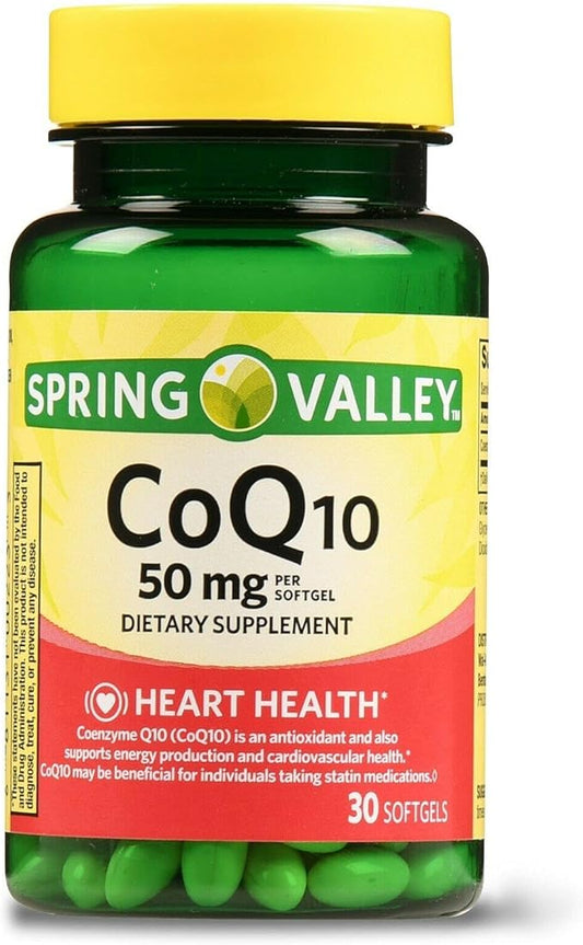 Spring Valley - Co Q-10 50 Q10, CoQ10, CoQ10, 30 30 Softgels