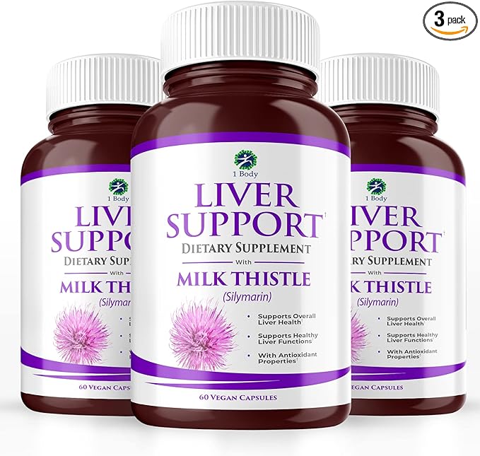 1 Body Liver Support Triple Pack 180 Capsules