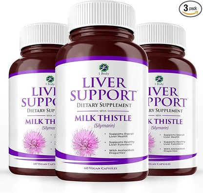 1 Body Liver Support Triple Pack 180 Capsules