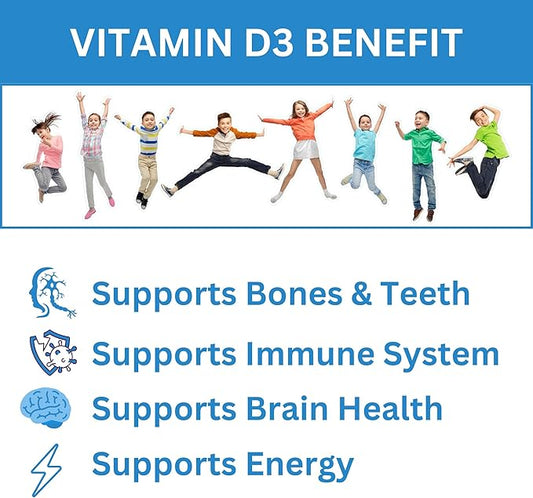 Greenfield Nutritions Halal Vitamin D3 for Kids - 1000 IU (25 mcg), 90 Halal Gummies - Non-GMO Gelatin Gluten Free Vegetarian Halal Vitamin D - Halal Vitamins for Kids, Supports Bone & Immune System