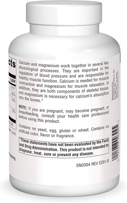 Source Naturals Calcium & Magnesium, Amino D-3, 300 300 MG 250 Tablets