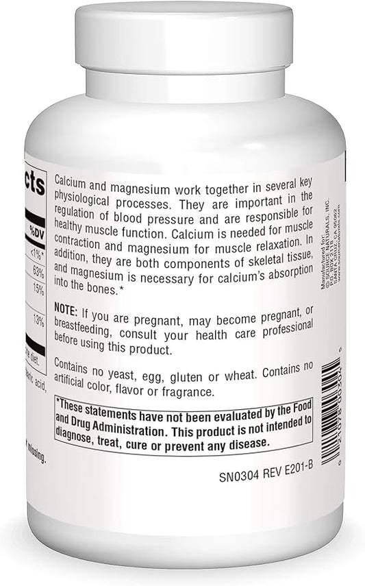 Source Naturals Calcium & Magnesium, Amino D-3, 300 300 MG 250 Tablets