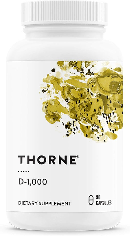 THORNE Vitamin D3 Supplement 1,000 IU 90 Capsules