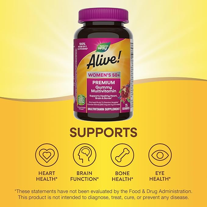 Nature’s Way Alive! Women’s 50+ Premium 75 Gummies