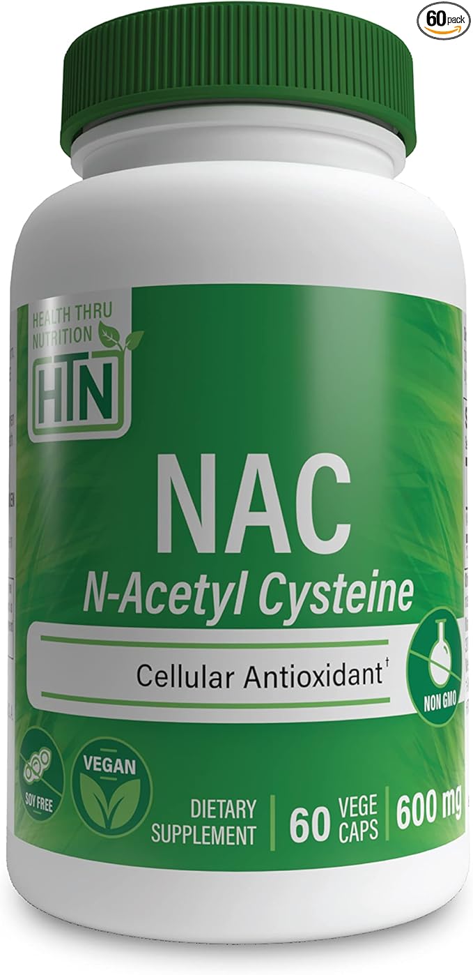 Health Thru Nutrition NAC N-Acetyl-Cysteine 600mg 60 Capsules