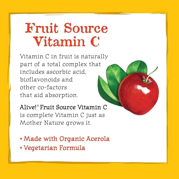 Nature's Way Alive! Vitamin C Supplement 120 Capsules