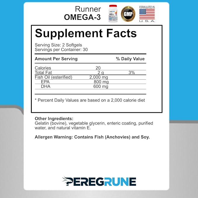 Runner Omega 3 Fish Oil – 1000 mg, 1 Month