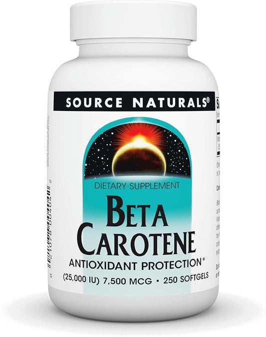 Source Naturals Beta Carotene 25000 iu 250 Softgels
