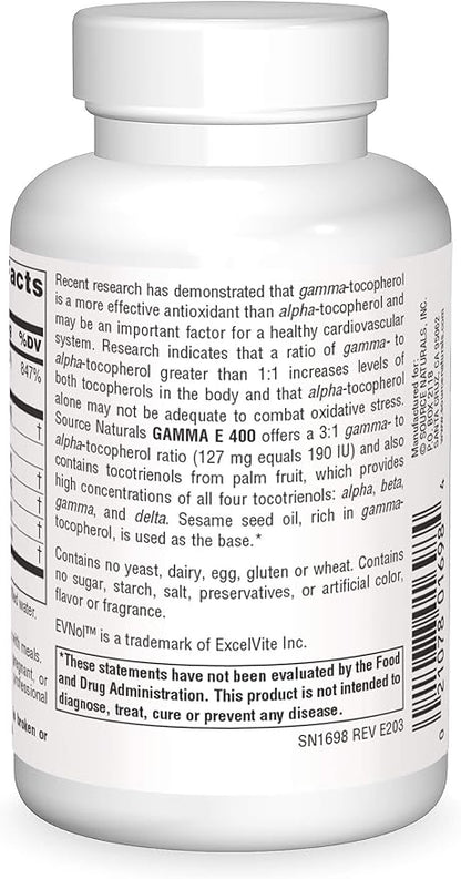 Source Naturals Gamma E 400-60 Softgels