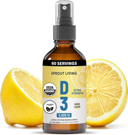 Sprout Living Organic Vitamin D3 5000 (2 FL 60 Servings)