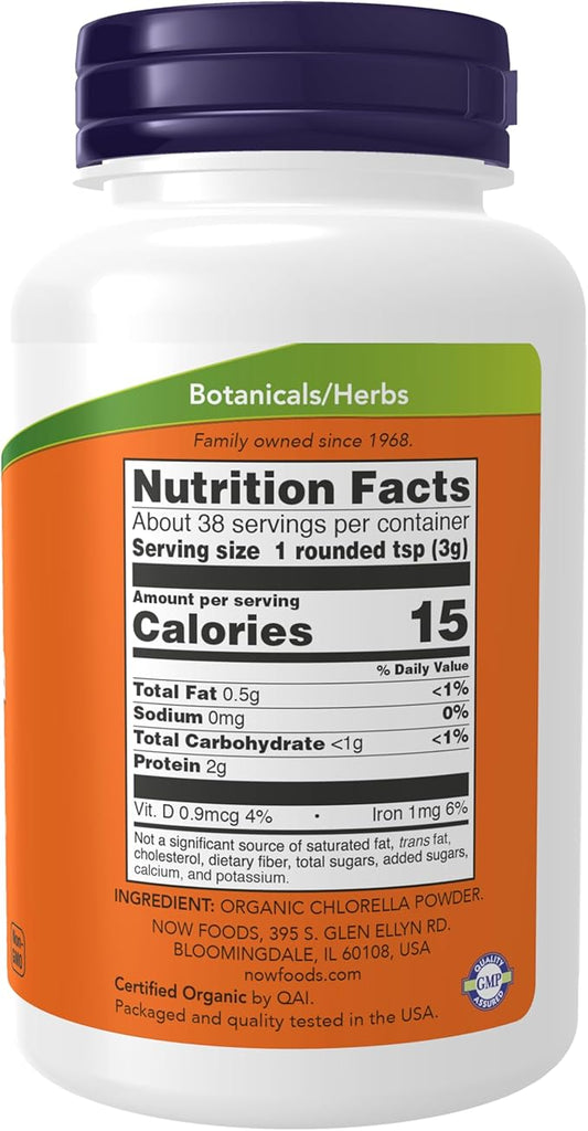 NOW Supplements, Organic Chlorella Powder 4-Ounce